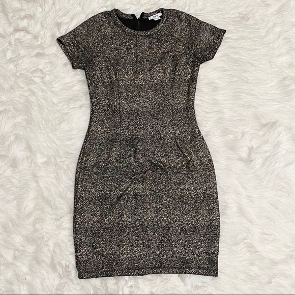 BAR III Gold Fitted Dress - Picture 3 of 8